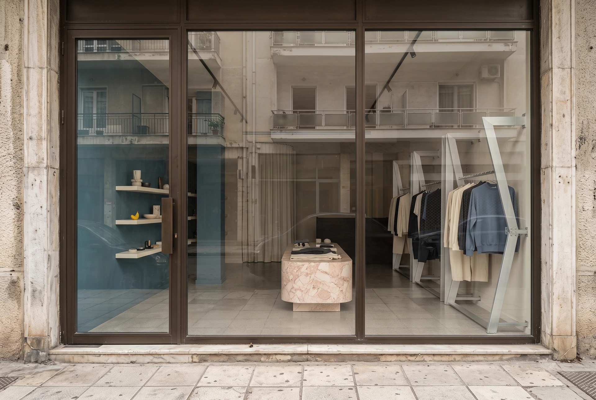 Street frontage — glazed entrance