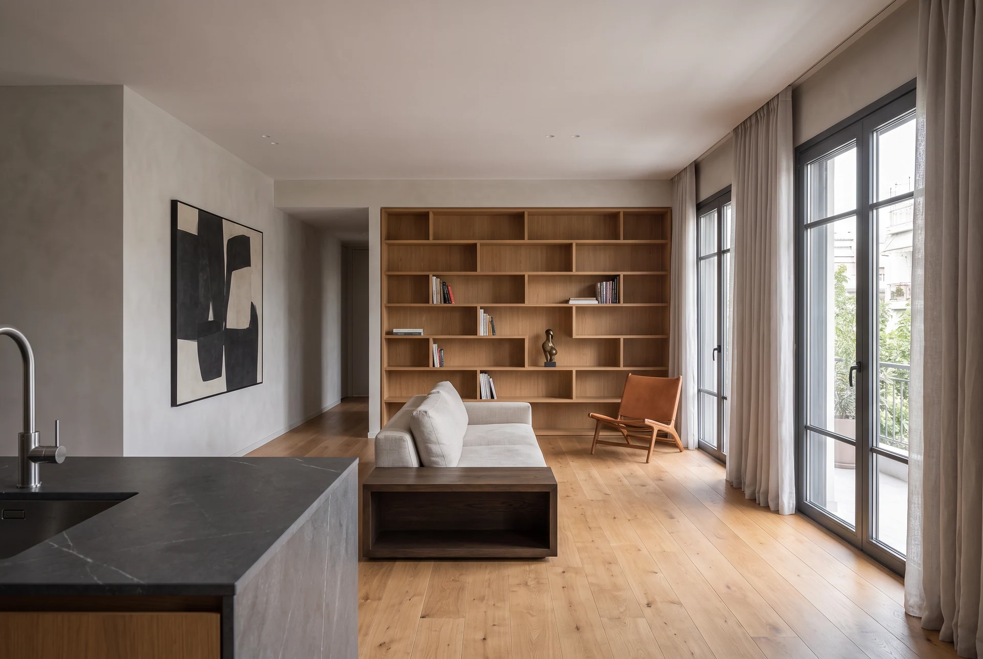 Καθιστικό και βιβλιοθήκη