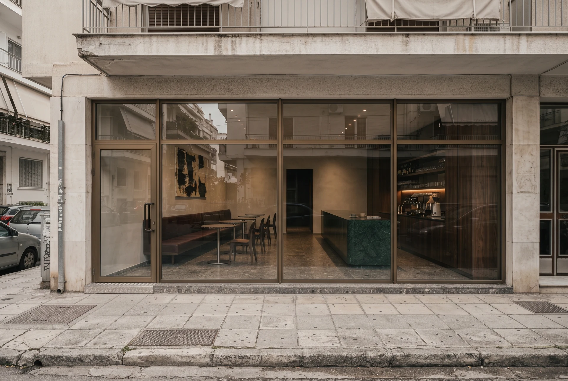 Street frontage — glazed entrance